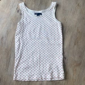 Girls Gap size 8 white tank with red stars ⭐️